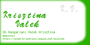 krisztina valek business card